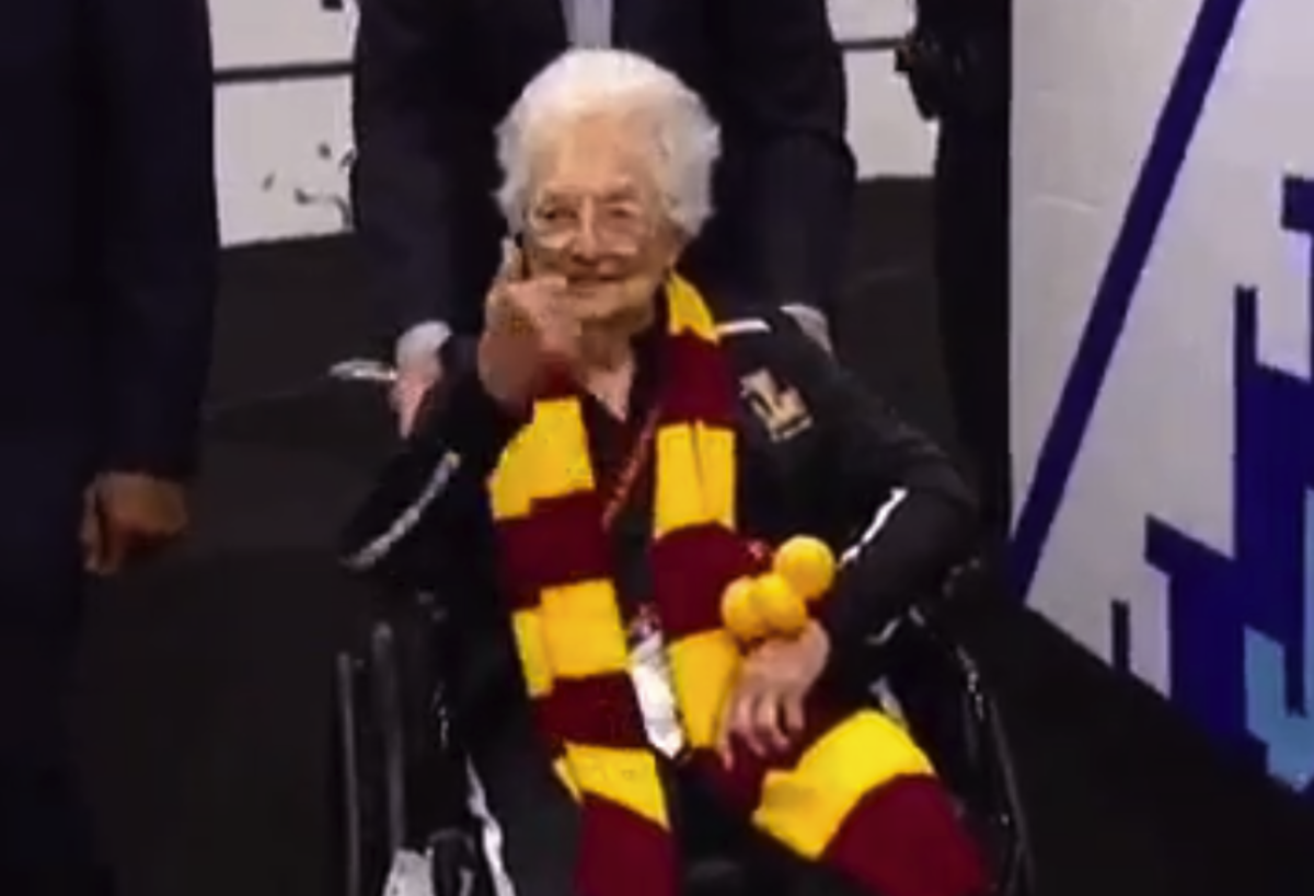 Here's what Sister Jean is wearing on her wrist.