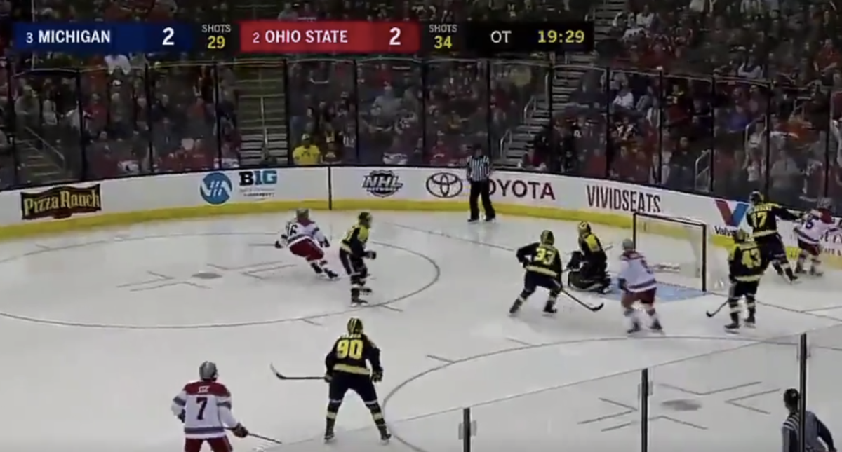 Ohio State and Michigan play in hockey.
