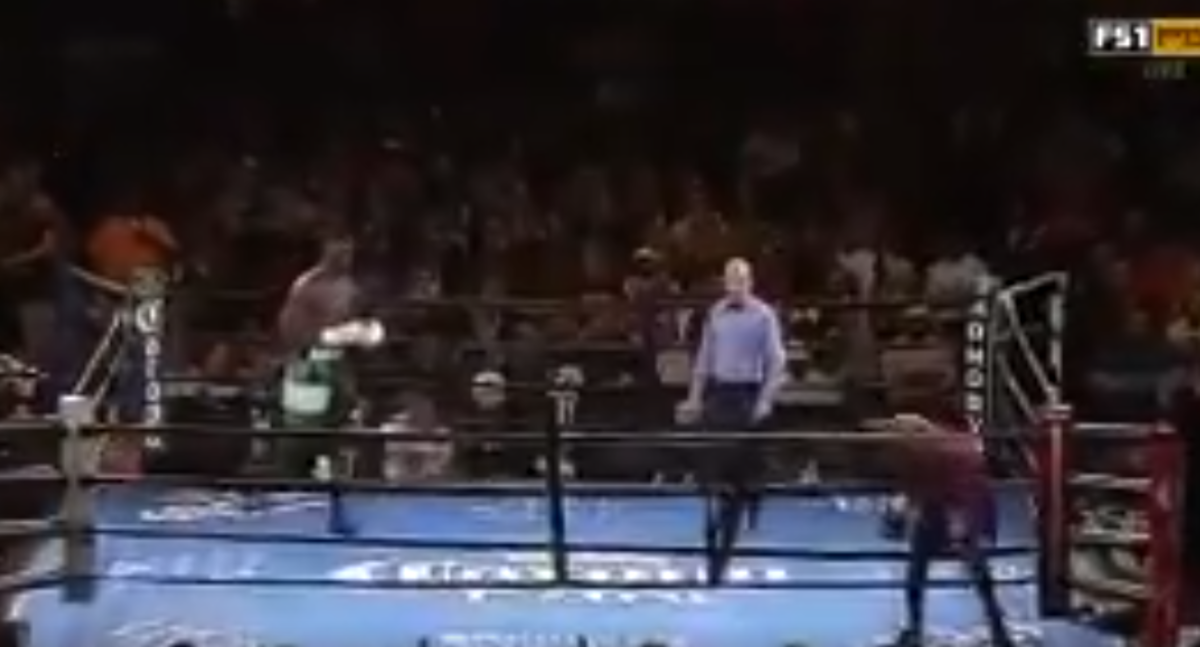 Boxer decides to leave the ring.