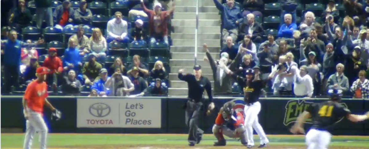 Minor league baseball game ends in amazing fashion.