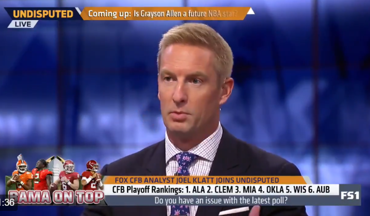 Joel Klatt Incensed By Clemson's Spot In New College Football Playoff ...