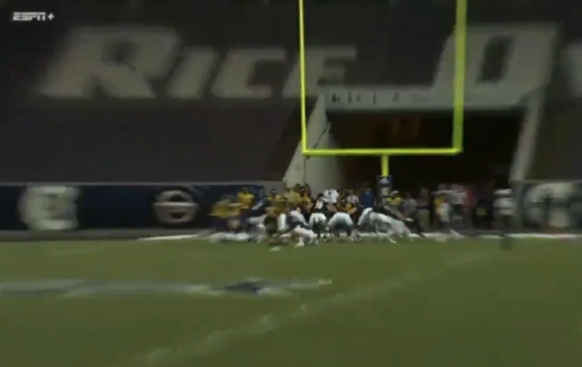 ESPN+'s bizarre camera work during Rice's game-winning kick vs. Prairie View A&M.