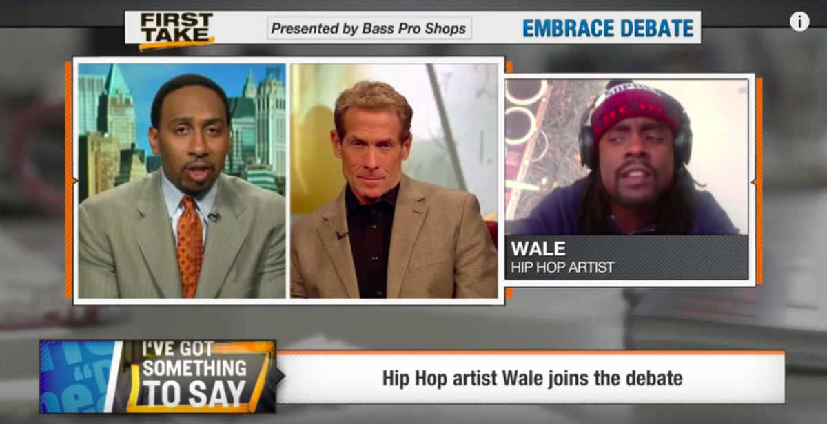 Wale, who wrote the theme song for First Take joins the show.