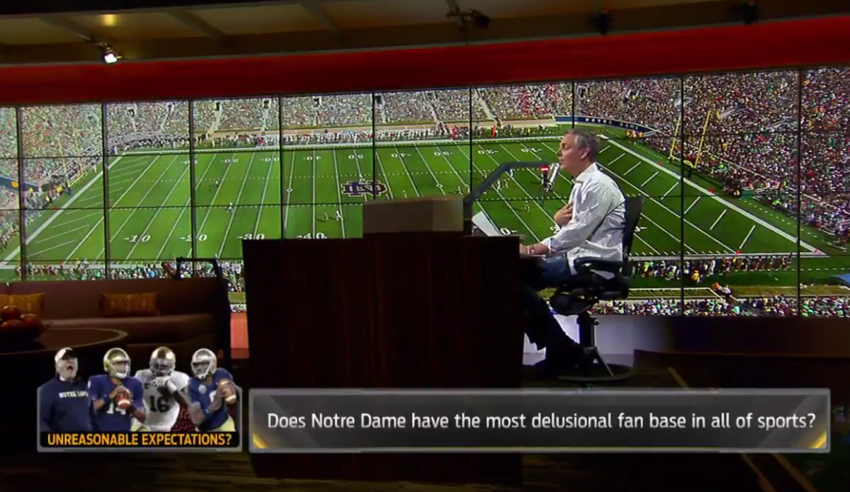 Colin Cowherd explains why Notre Dame fans are delusional.