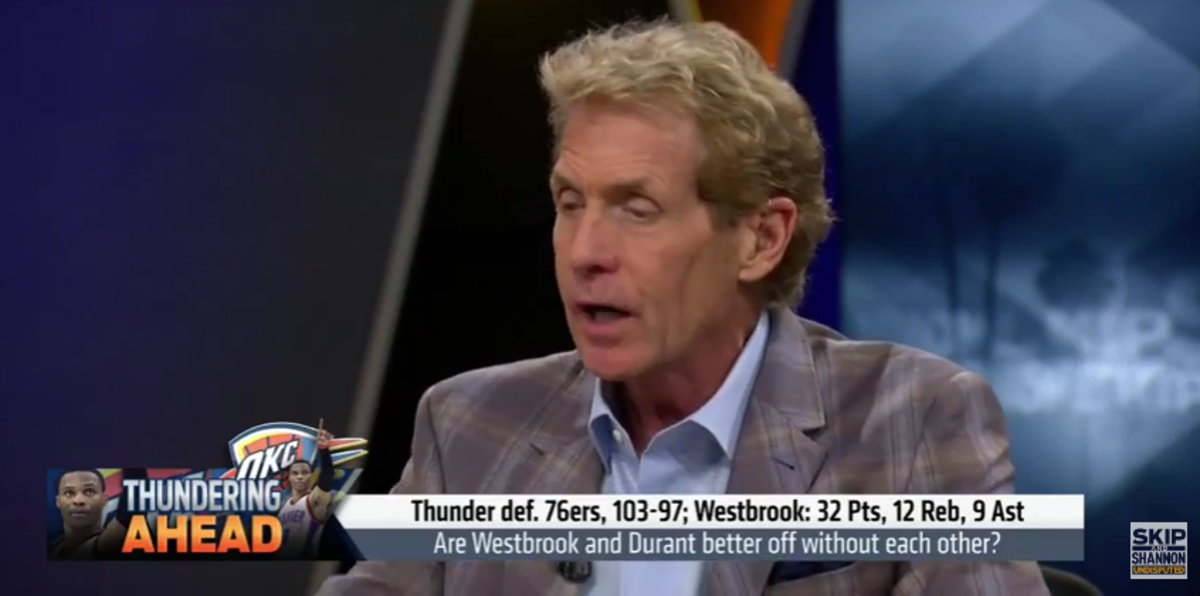 Skip Bayless talking about Russell Westbrook and Kevin Durant
