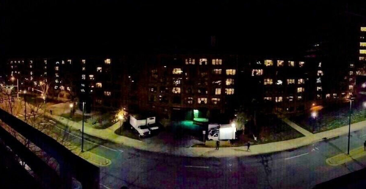 Michigan's dorm spelled out something not very nice against Ohio State.