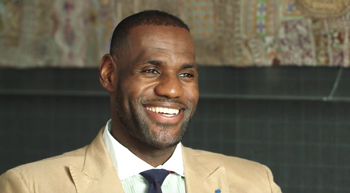 LeBron James, smiling during an interview with Business Insider.