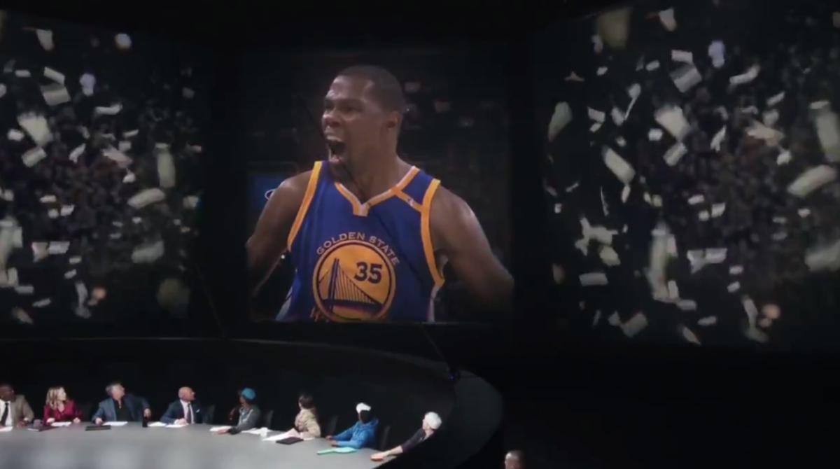 A screenshot of Kevin Durant's new Nike commercial.