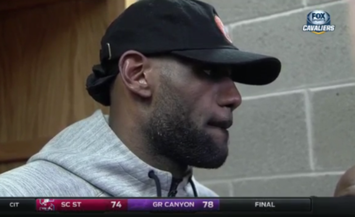 LeBron talks about NIT game between Akron and Ohio State.