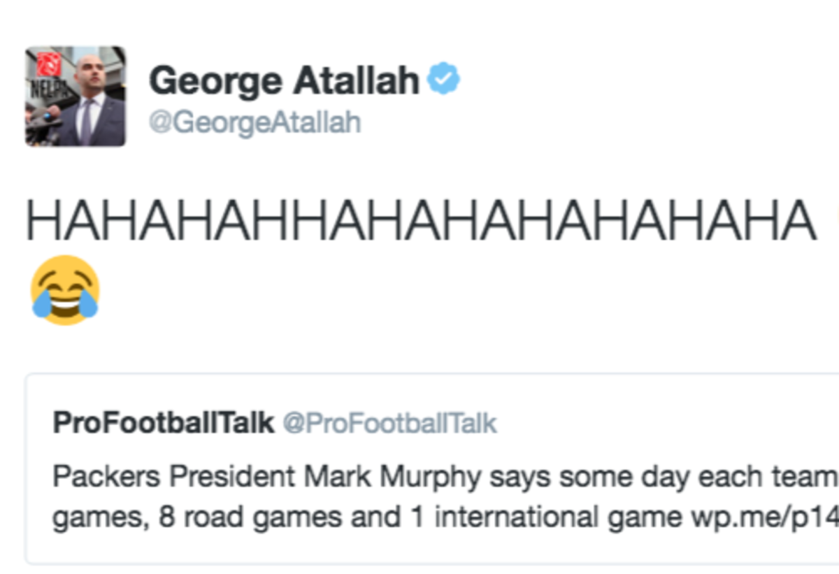 George Atallah tweets about the idea of meeting with Packer's President.