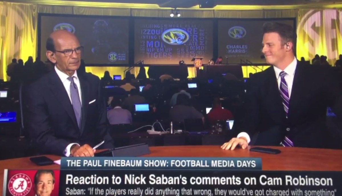 Paul Finebaum discusses Nick Saban on SEC media day.