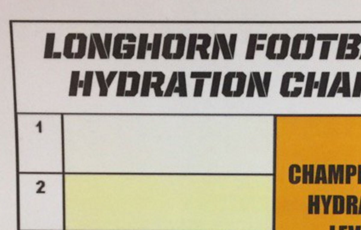 Photo Not Even A Player's Urine Is Beyond Tom Herman's Attention To