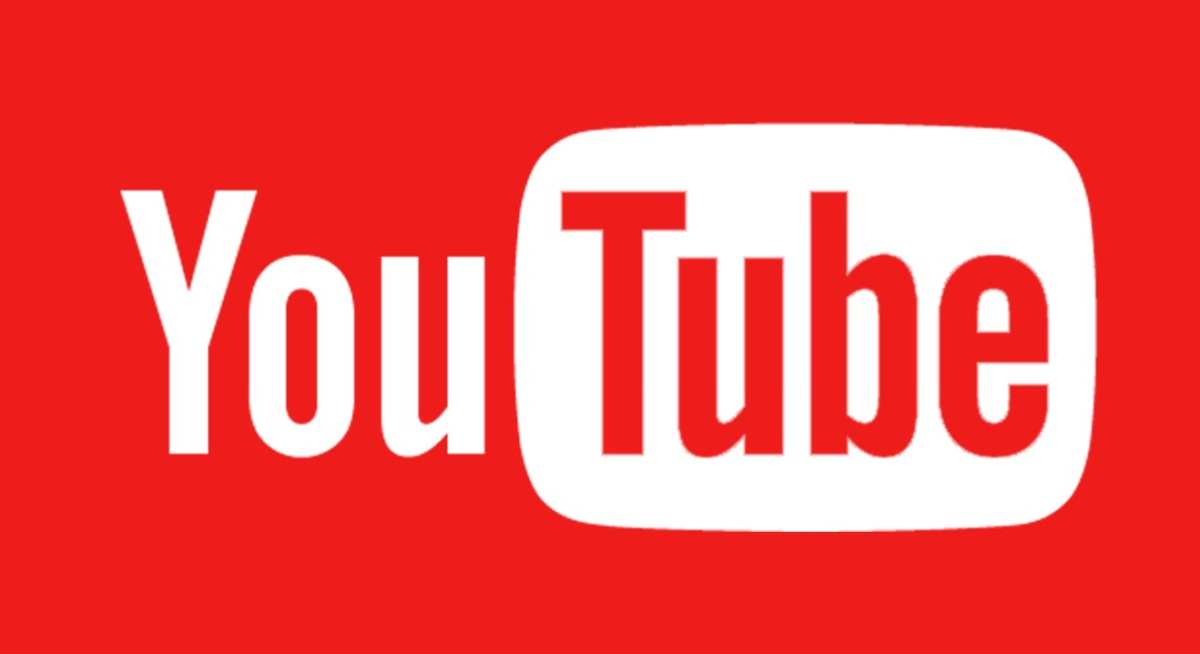 YouTube's logo in red and white.