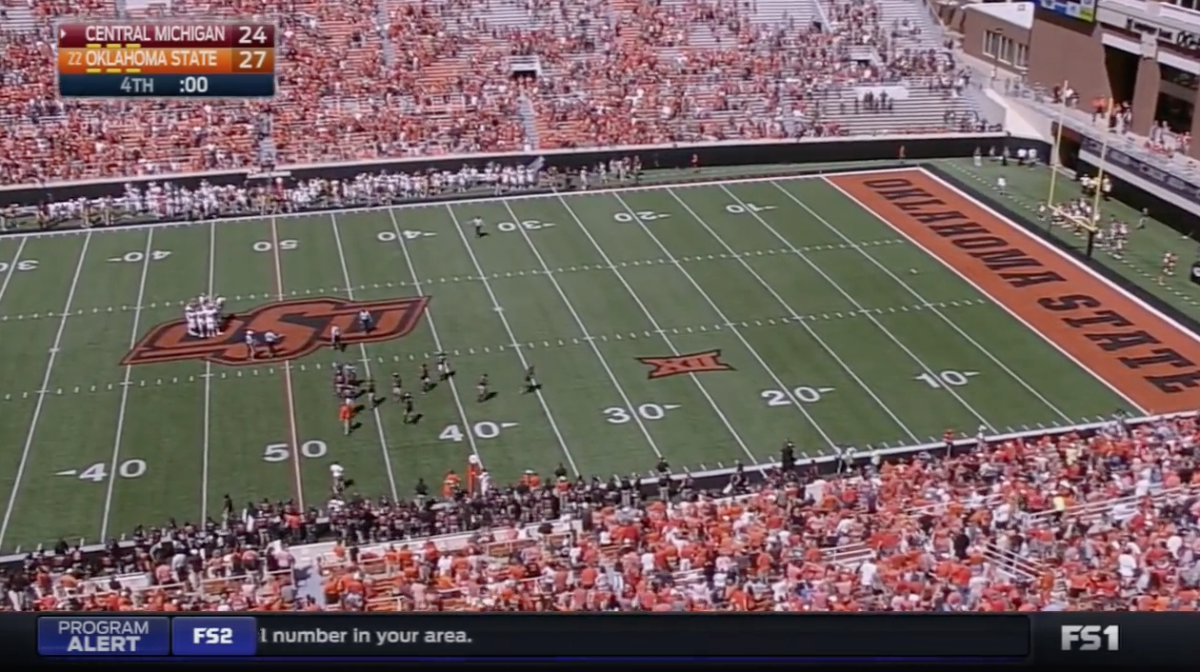 A general view of Oklahoma State's football field.