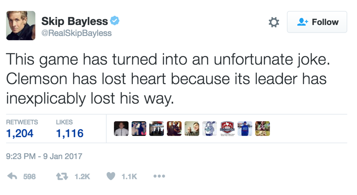 Skip Bayless' Horribly Wrong Tweets About Tonight's Game Going Viral