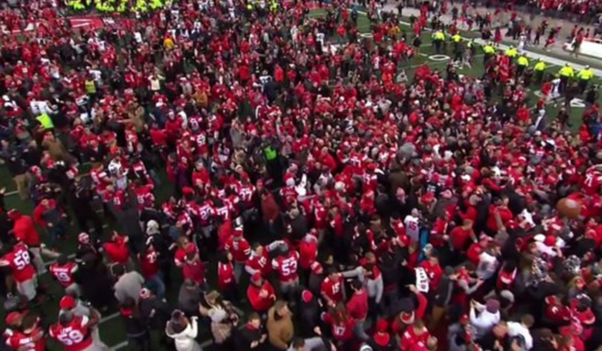Ohio State's fans rushed the field after the Michigan win.