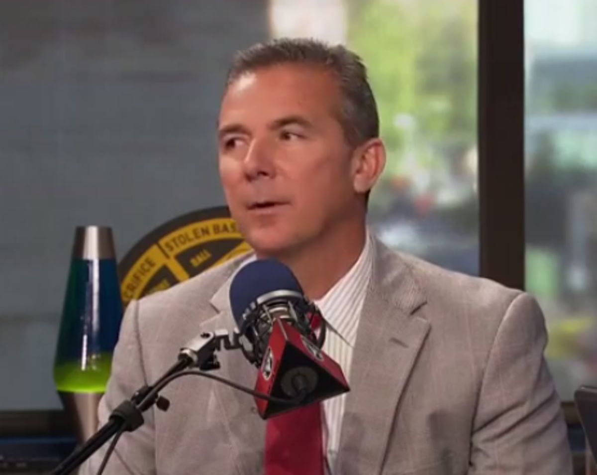 Urban Meyer on if he could take Jim Harbaugh in cage match on the Dan Patrick show.