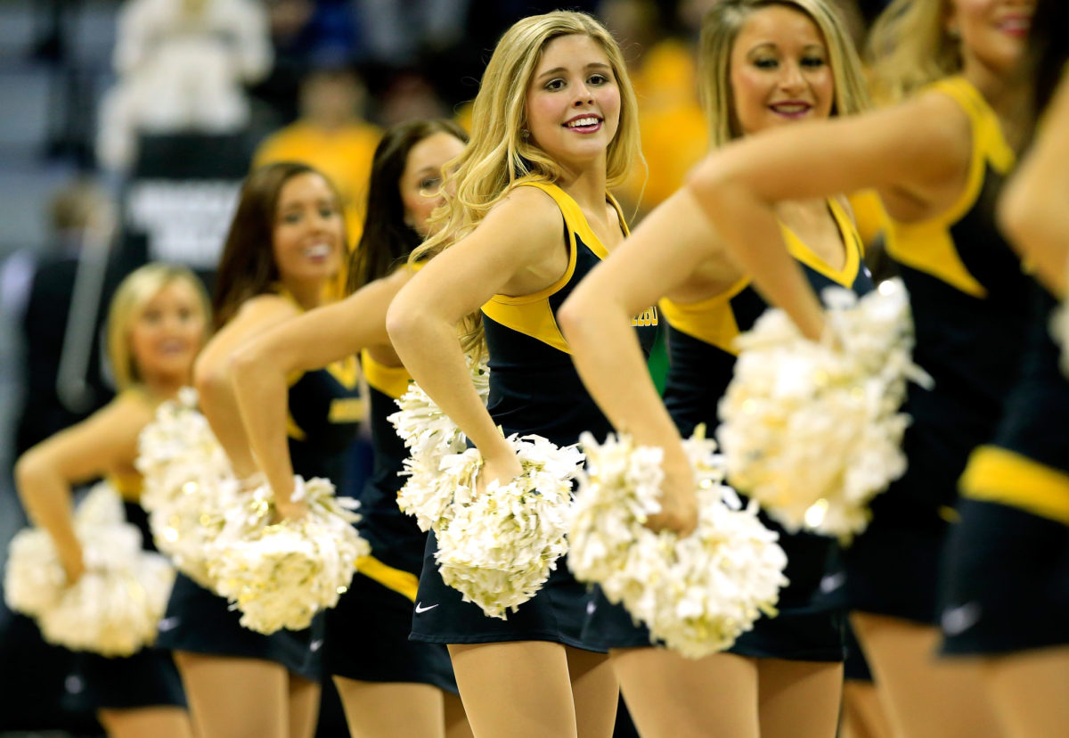 Missouri's cheerleaders during a game.