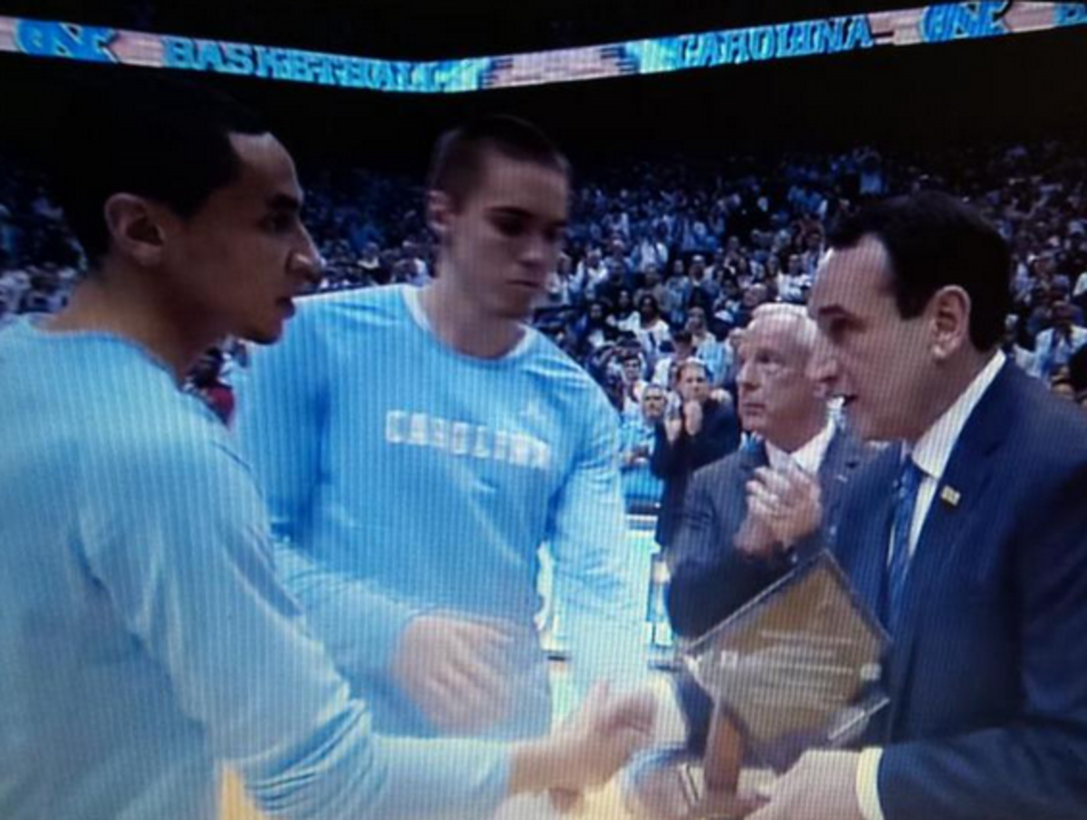 UNC Honored Coach K's 1,000 Wins Before Tonight's Rivalry Game The Spun