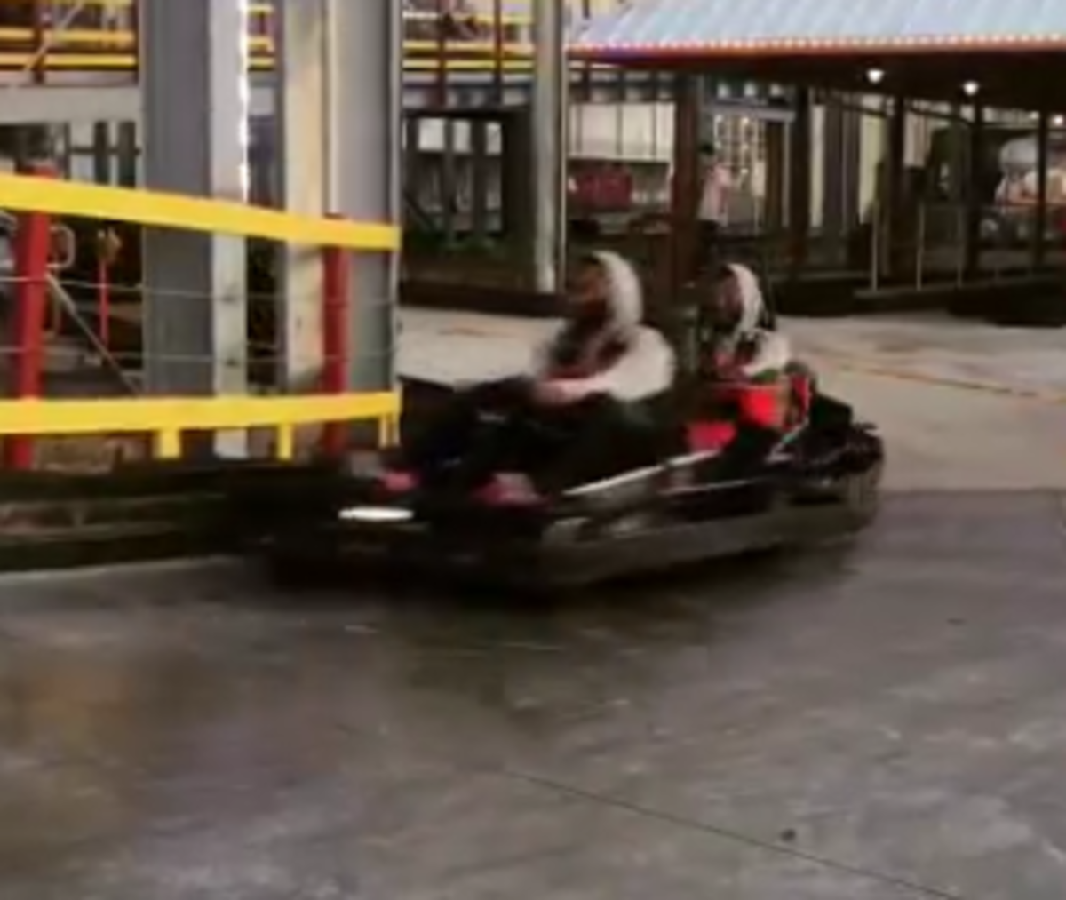 Tennessee Football players go Go Karting.
