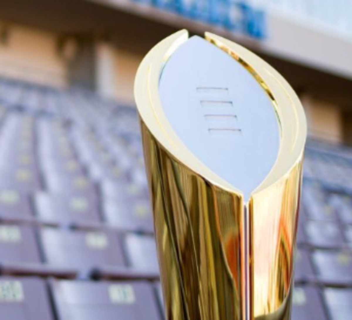 College Football Playoff trophy.