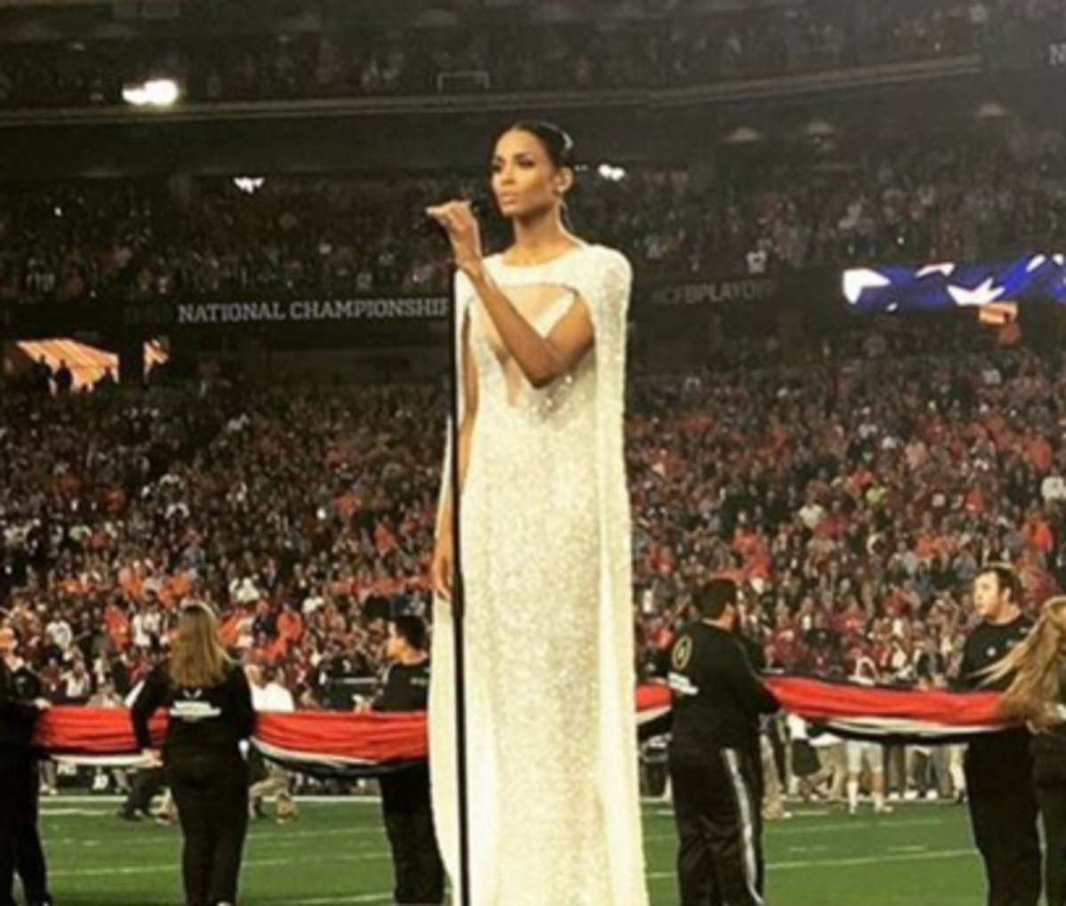 Ciara's dress during the national title.