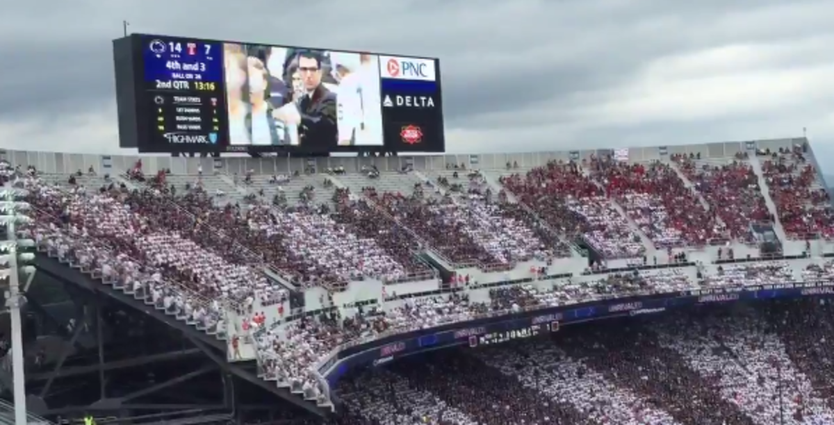 Video: Penn State Fans Give Loud Ovation During Paterno Tribute Video ...