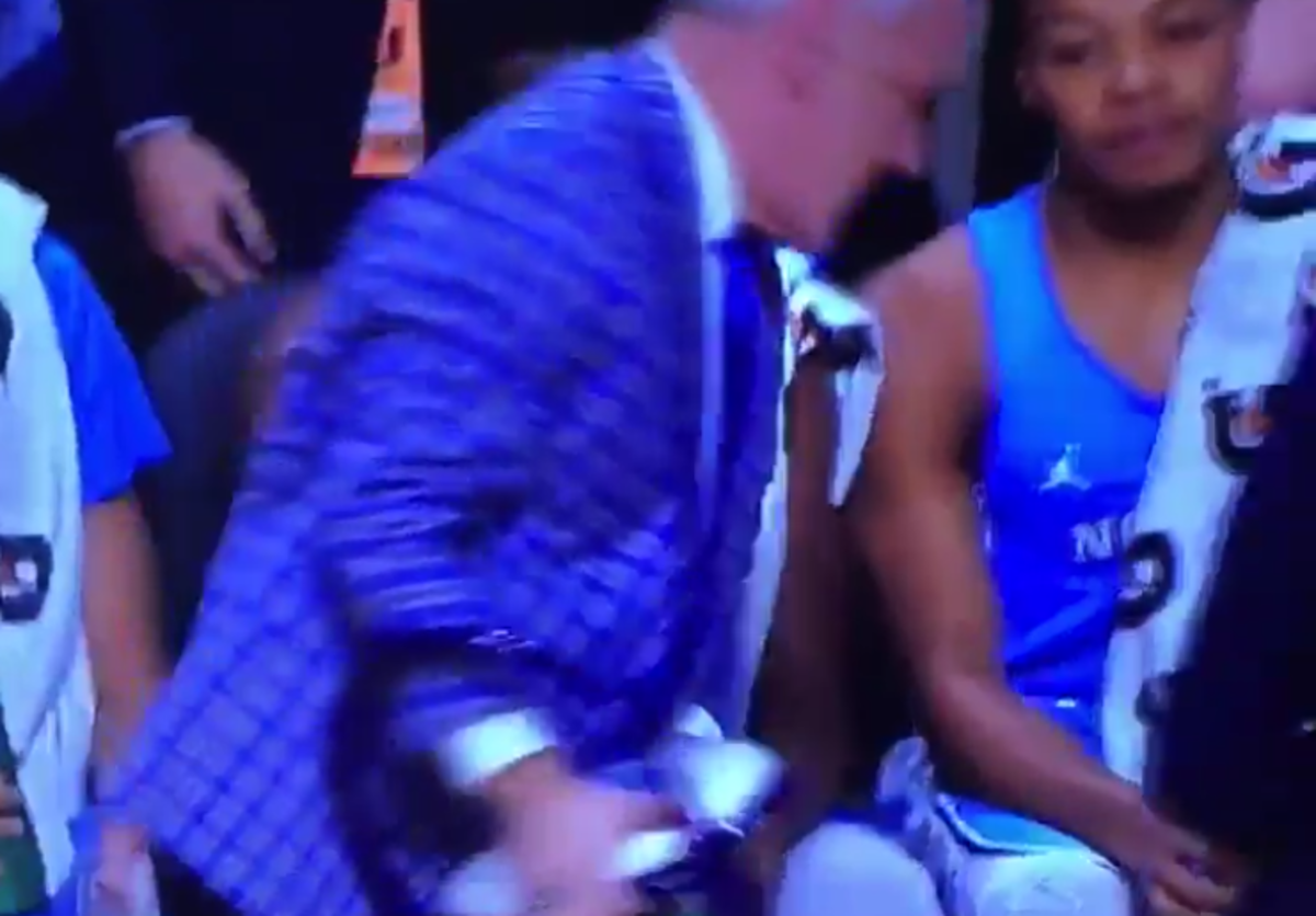 Roy Williams slammed a chair in anger.
