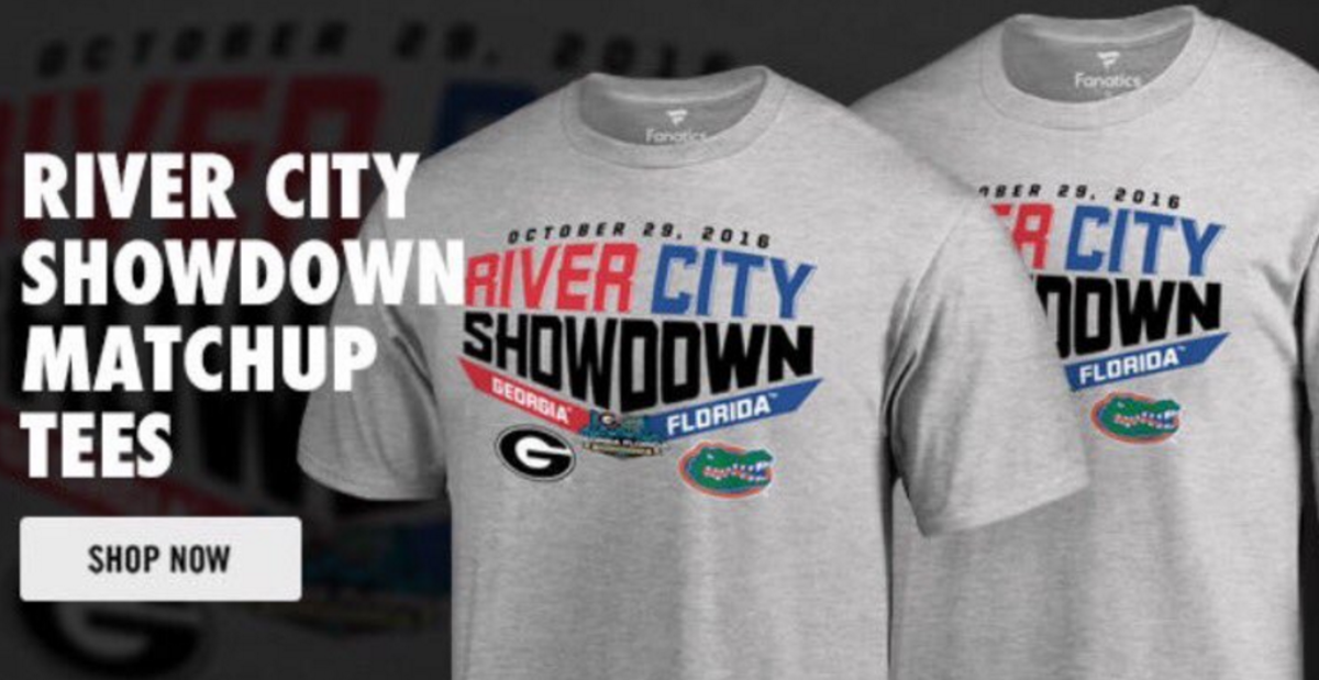 A promo for the River City Showdown T-shirts.