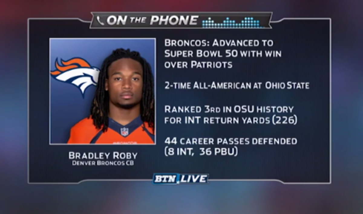 Bradley Roby phone interview with Big Ten Network.