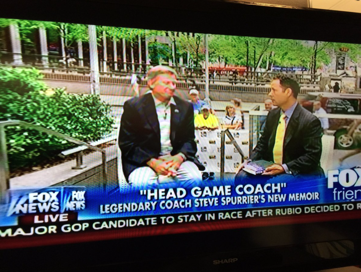 FOX News erroneously refers to Steve Spurrier as "head game coach."