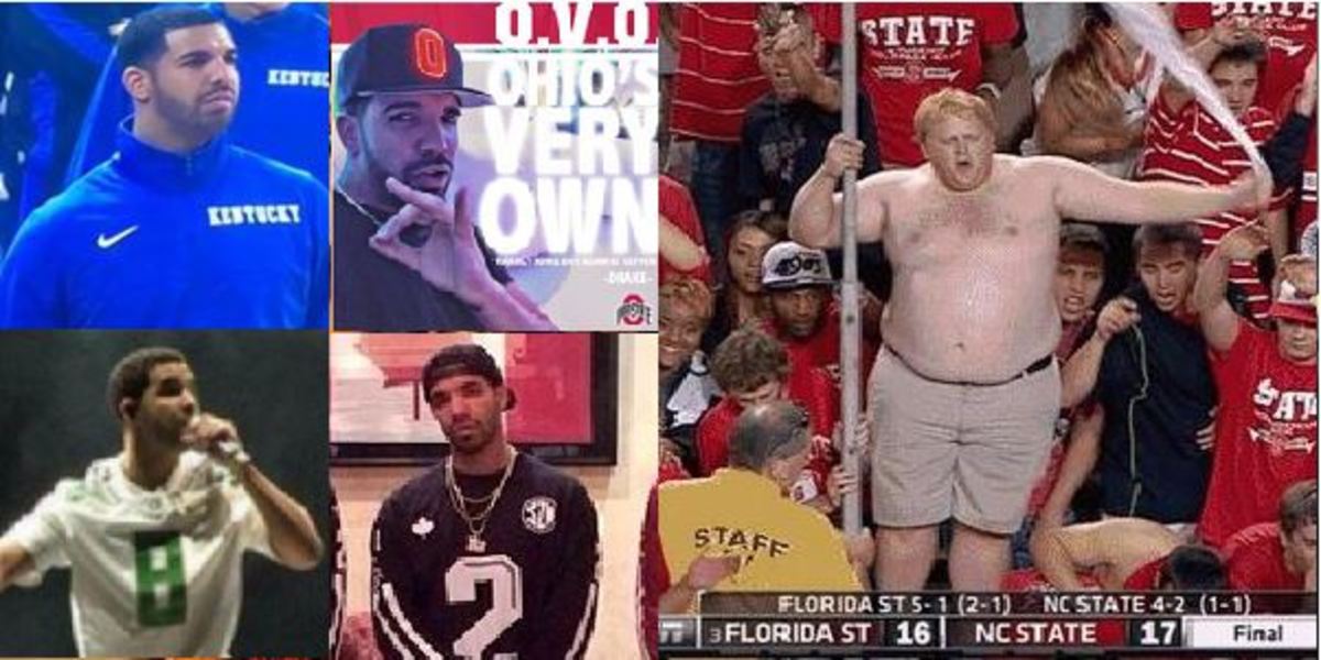 Drake vs. NC State fans.
