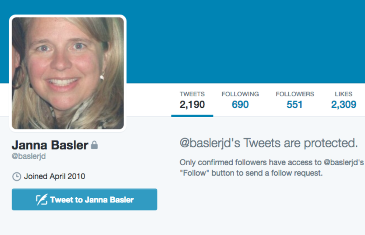 Janna Basler's Twitter account.