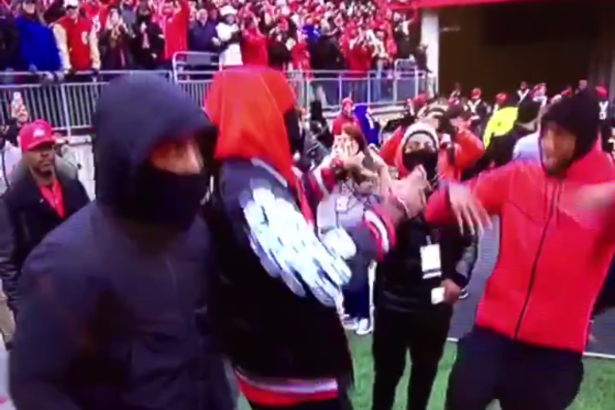 LeBron James get excited when Ohio State wins.