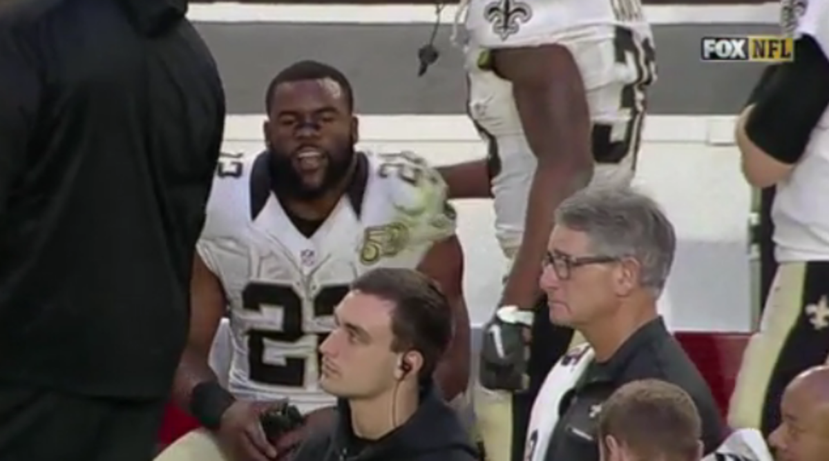 Mark Ingram was upset after getting benched during a Saints game.