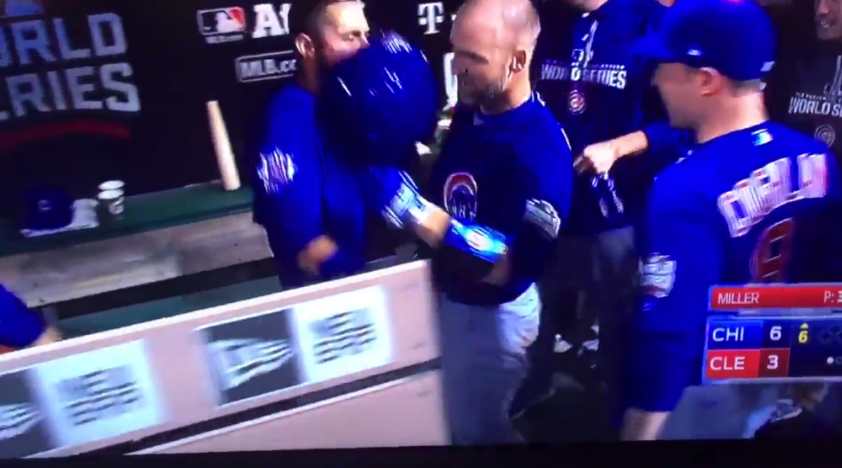 david ross had a questionable celebration.