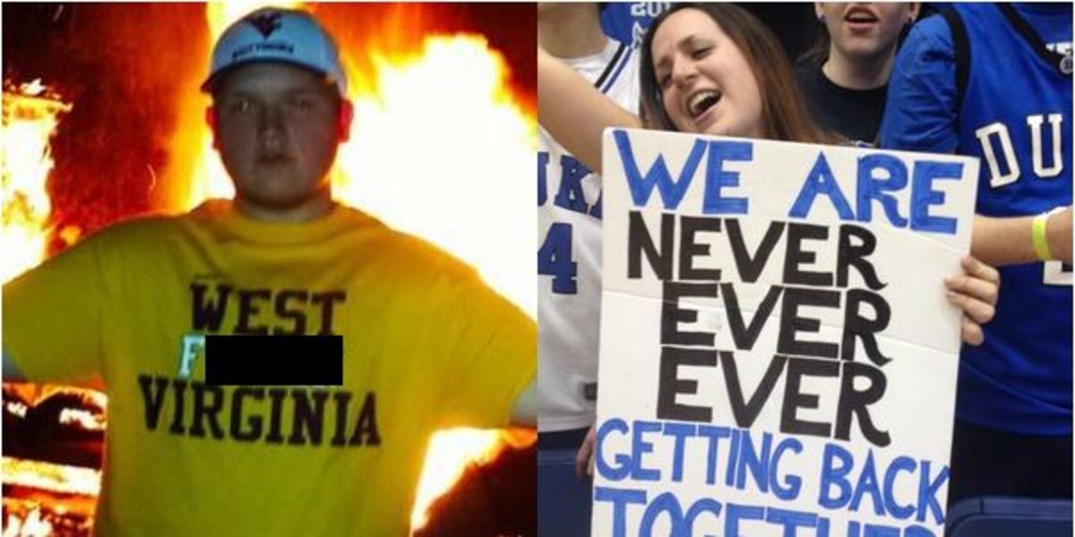 West Virginia fans vs. Conference Realignment conspiracy theorists.