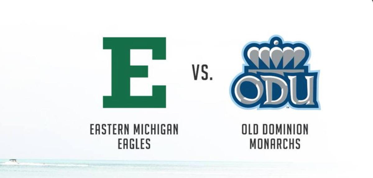 A graphic for Eastern Michigan vs. Old Dominion.