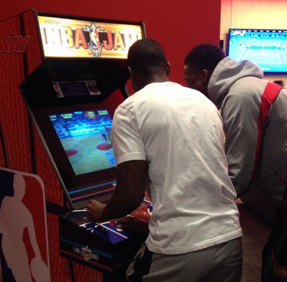 Ohio State's new NBA Jam arcade game.
