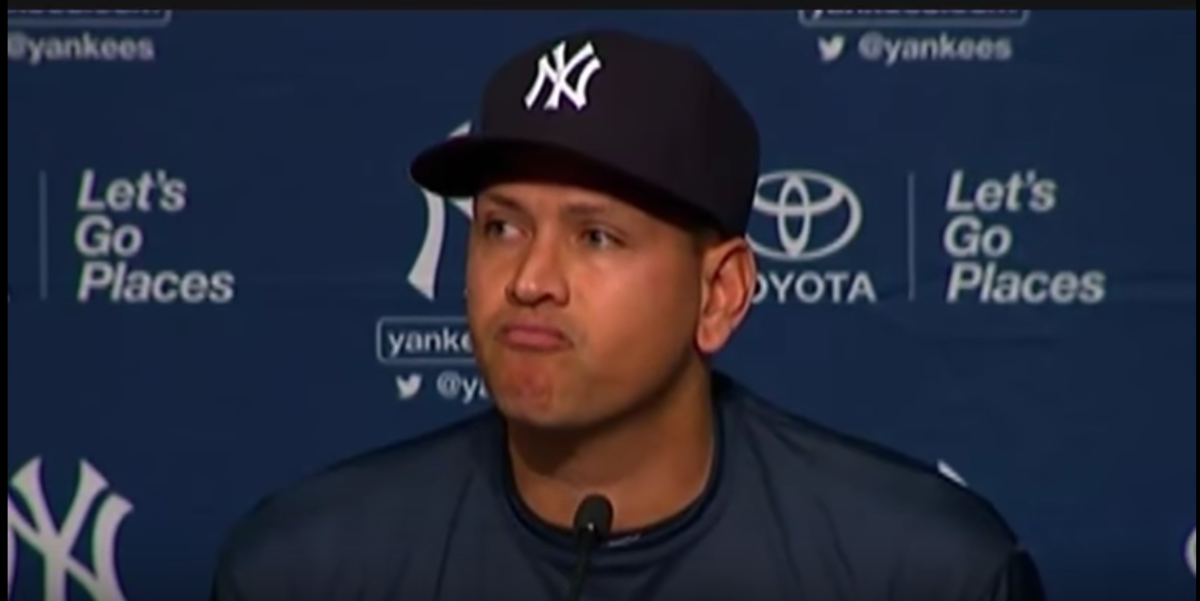 Alex Rodriguez taking questions during an interview