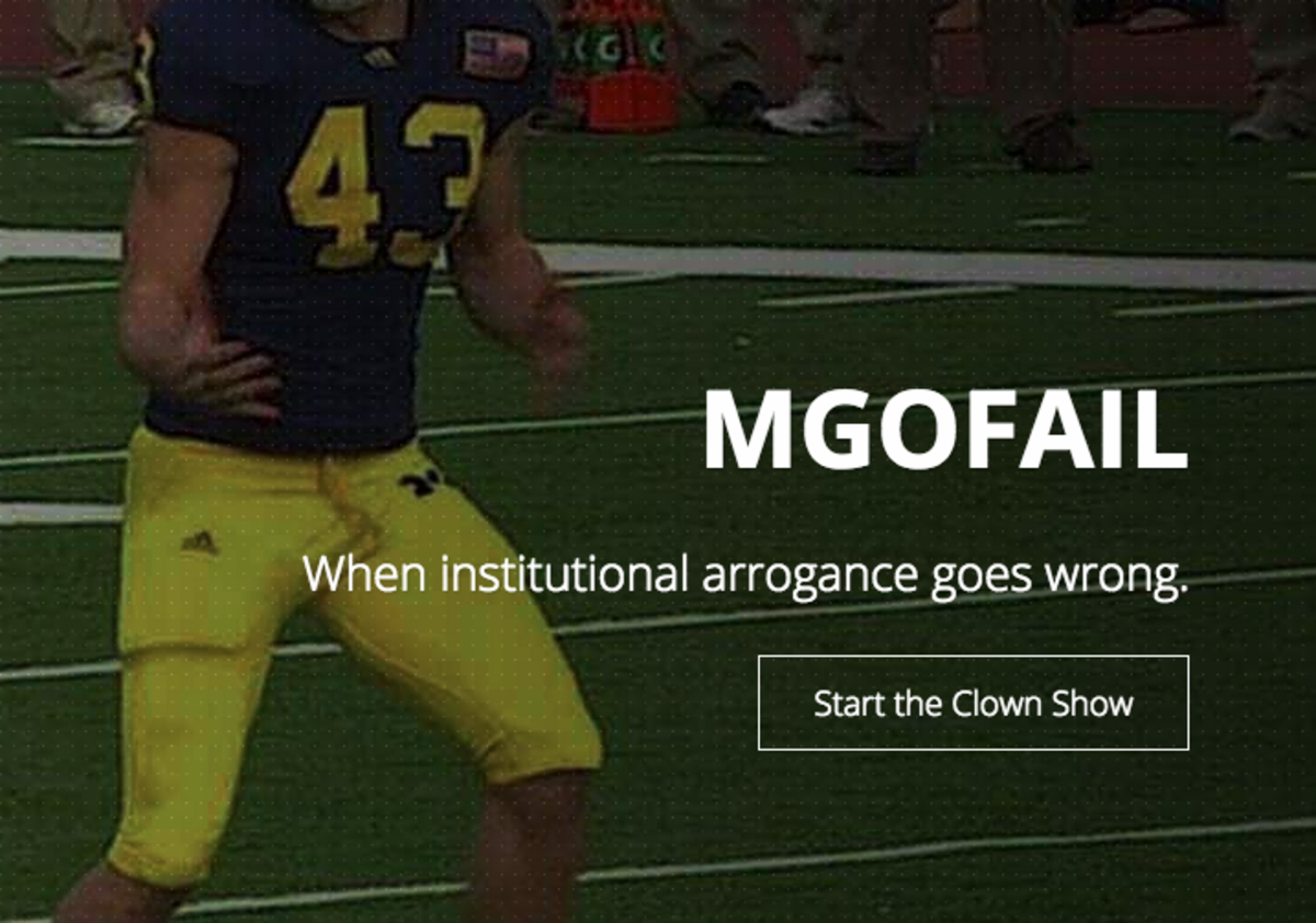MGo.Fail.com website created for Michigan being so arrogant.