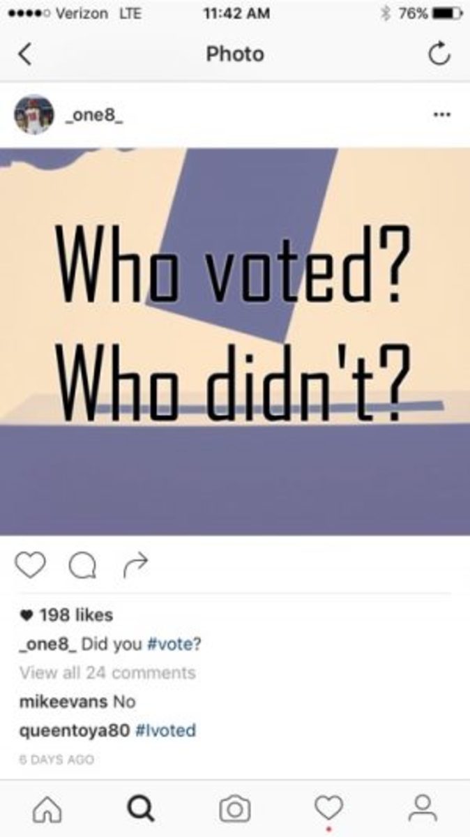 Mike Evans takes to Instagram to talk politics.