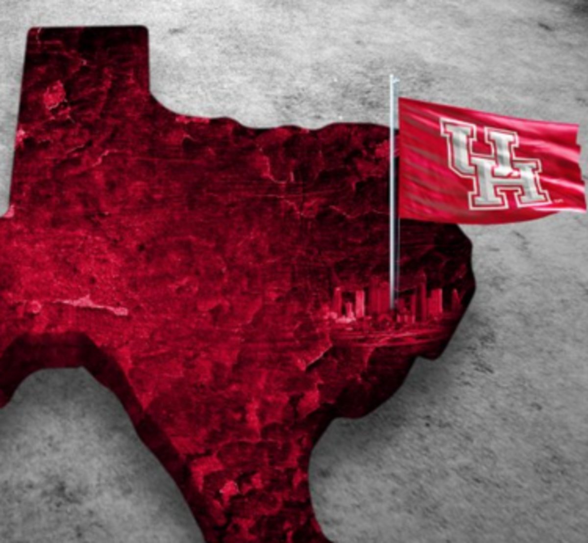 Houston trolls Baylor after loss with Houston flag and red Texas.