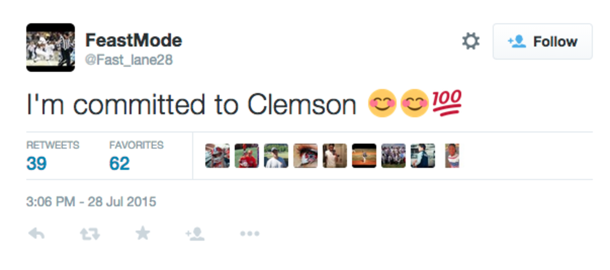 Tavien Feaster commits to Clemson.