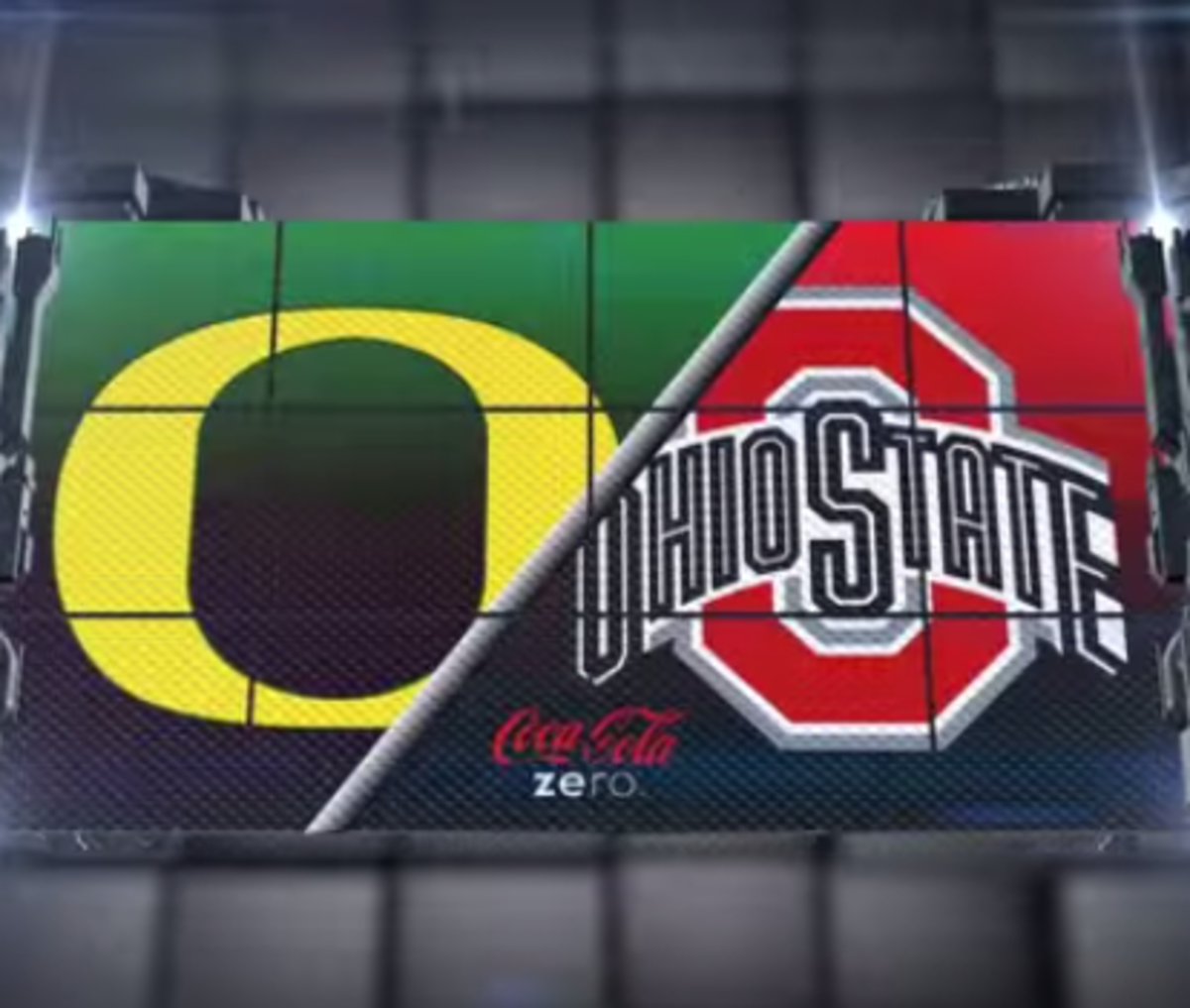 Ohio State vs. Oregon promo graphic.
