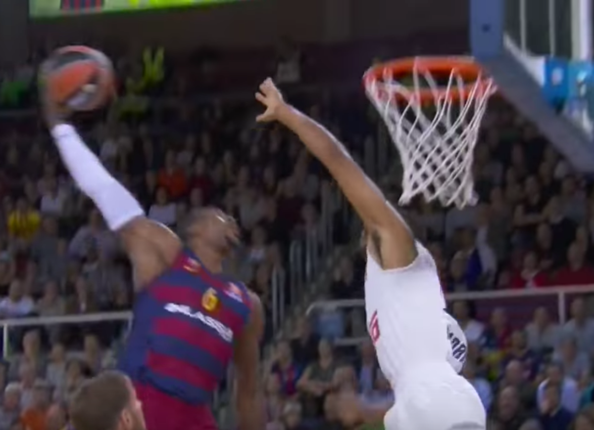 Anthony Randolph has one of the best blocks in basketball history.