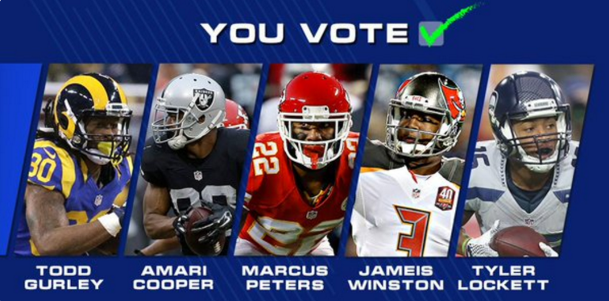 NFL rookie of the year vote.