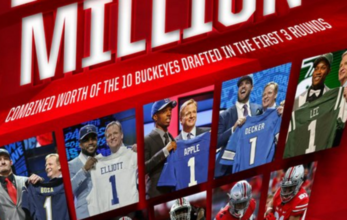 Here's How Much Money Ohio State's 12 Draftees Will Sign For In NFL