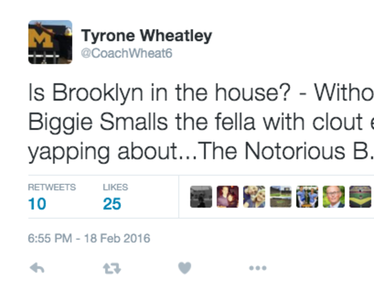 Tyrone Wheatley sends out cryptic tweet about possible recruit.