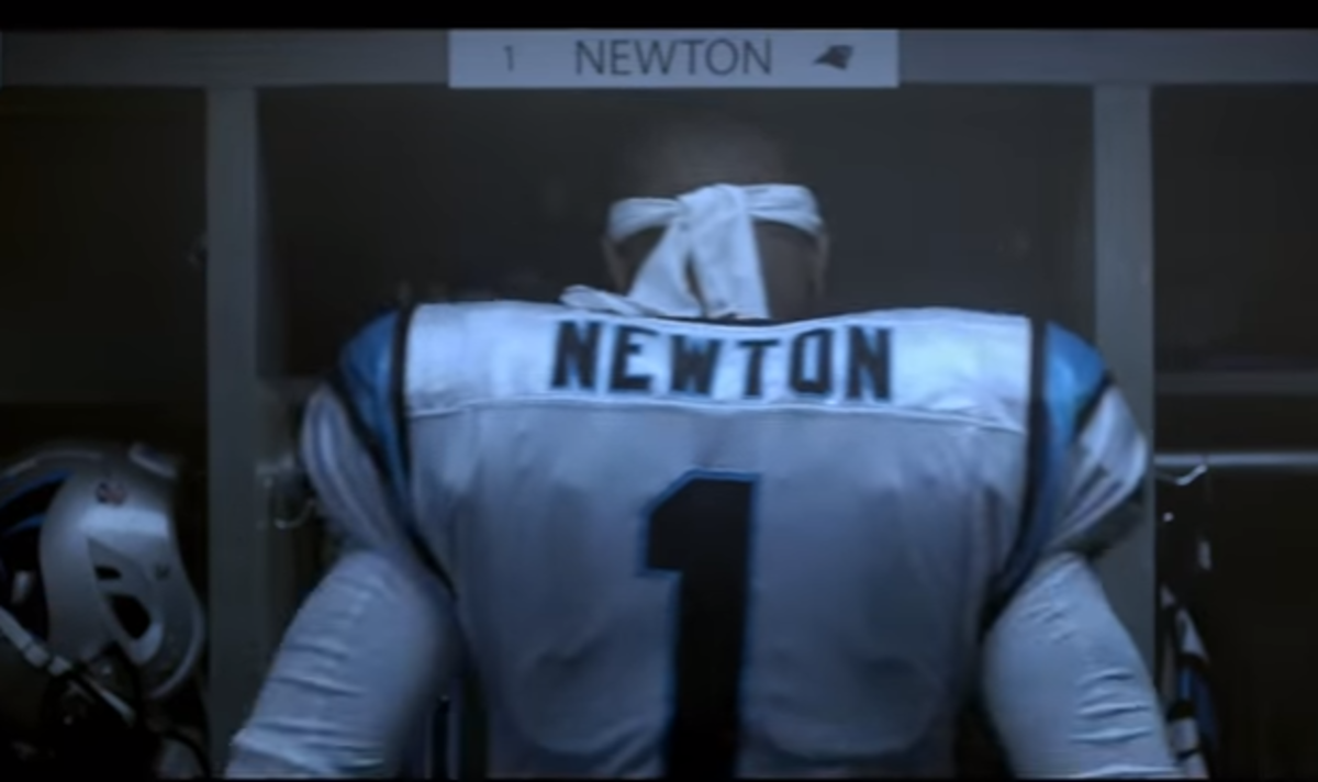 A picture from a Cam Newton Gatorade commercial